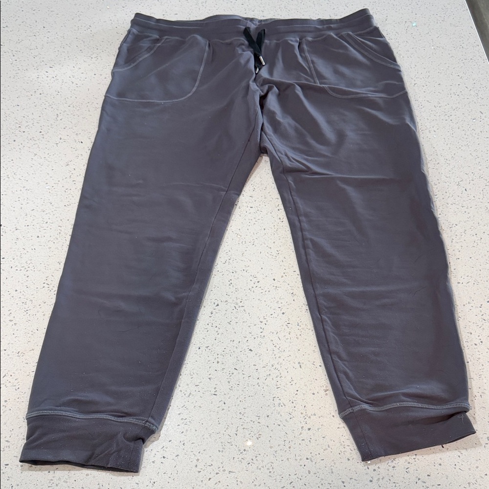 ZYIA Unwind Charcoal Drawstring Jogger Pants